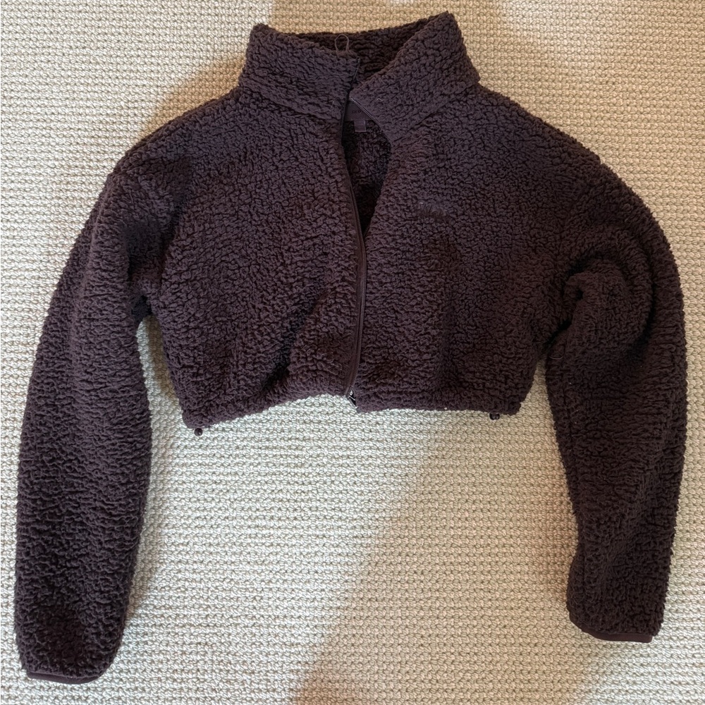 SKIMS Chocolate Sherpa Jacket